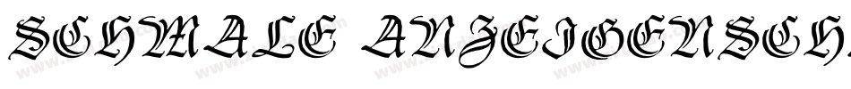 Schmale Anzeigenschrift Zier字体转换